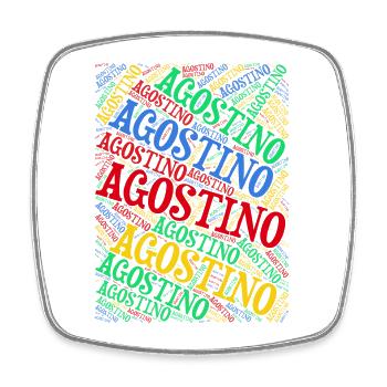 Idée cadeau Agostino t-shirt t-shirt nuage de mots - Magnet carré - blanc - Devant
