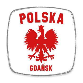 Gdansk Polska Dantzig Pologne Pologne - Magnet carré - blanc - Devant