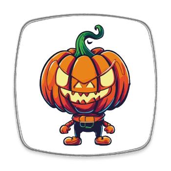 Halloween pumpkin - Square fridge magnet - white - Front