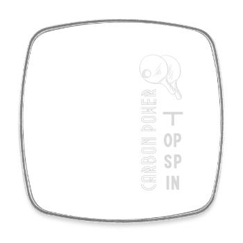 Graphisme Tennis de table Noir Blanc - Magnet carré - blanc - Devant