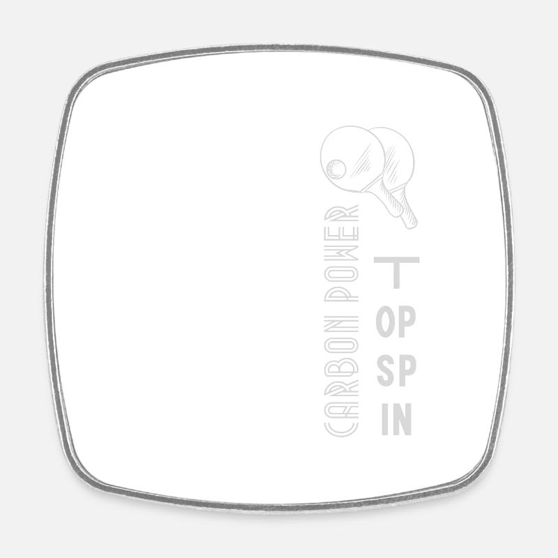 Graphisme Tennis de table Noir Blanc - Magnet carré - blanc