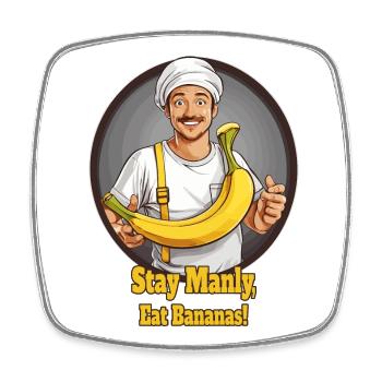 Bananas for Men - Square fridge magnet - white - Front