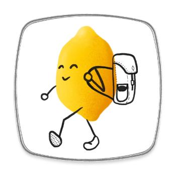 Wander Citrus - Square fridge magnet - white - Front