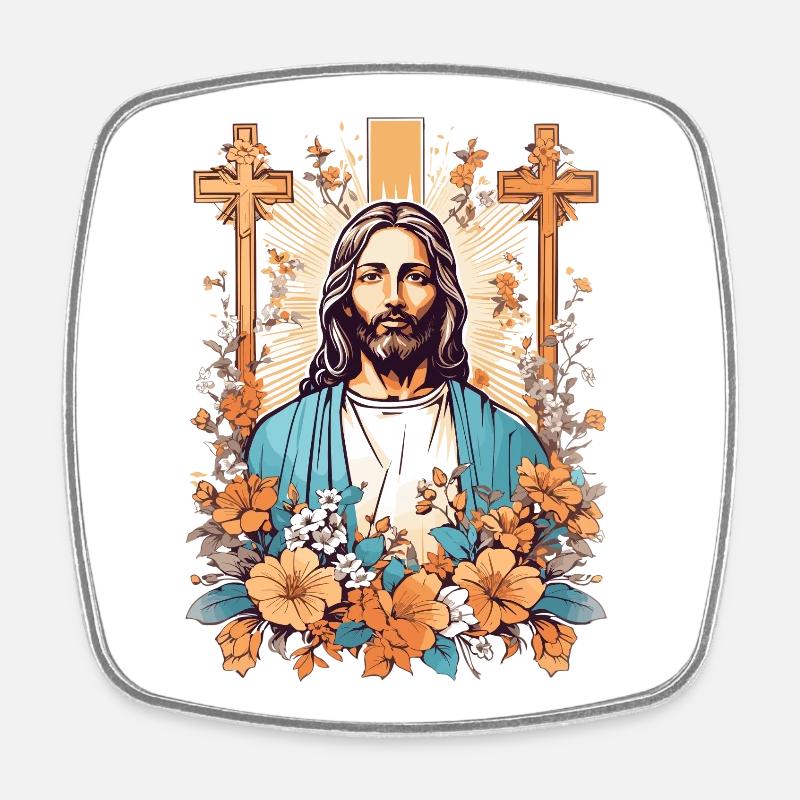 Jesus Christ - Square fridge magnet - white