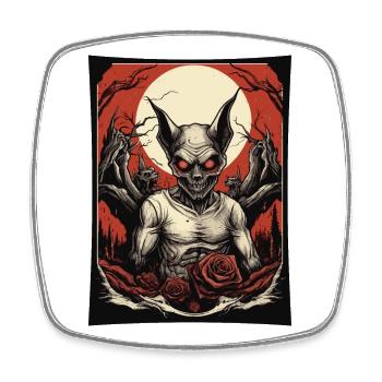 Hell Demon - Square fridge magnet - white - Front