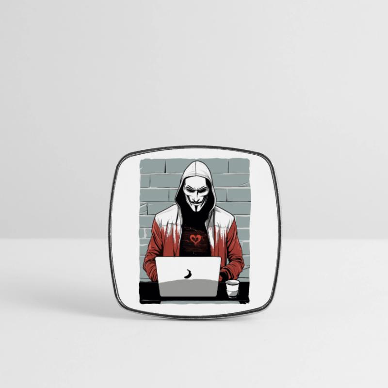 Hacker anonimo Calamita quadrata da frigo