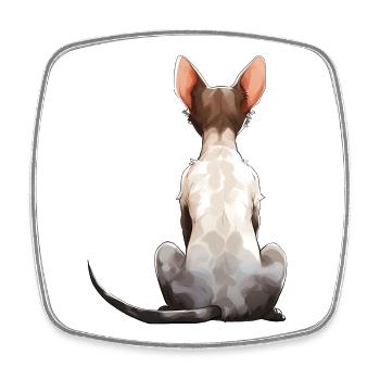 Cornish Rex - Square fridge magnet - white - Front