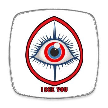 All-Seeing Eye - Square fridge magnet - white - Front