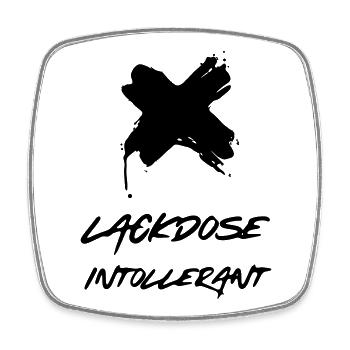 Lackdose intollerant - Viereckiger Kühlschrankmagnet - Weiß - Vorne