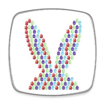 Ostern | Osterhase | Ostereier | Bild in Bild - Viereckiger Kühlschrankmagnet - Weiß - Vorne