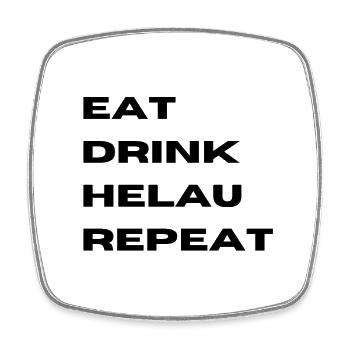 Drink | Helau | Fasching | Lustig | Karneval - Viereckiger Kühlschrankmagnet - Weiß - Vorne
