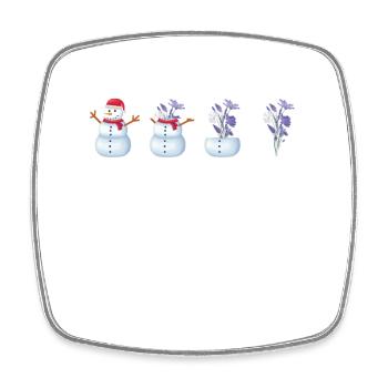 Spring | Spring | Flower | Flowers | Sunshine - Square fridge magnet - white - Front