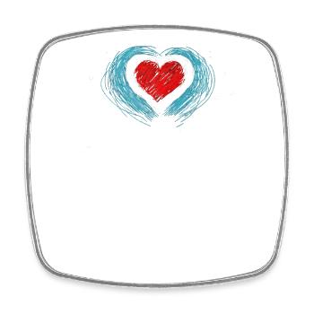 Father's Day Best Dad Love Kids Family - Square fridge magnet - white - Front
