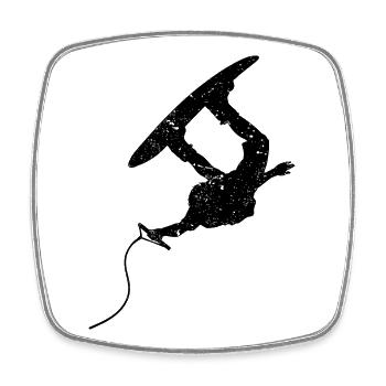Wakeboard, Wakesurfing, Surfboard, Stunt Surfing - Square fridge magnet - white - Front
