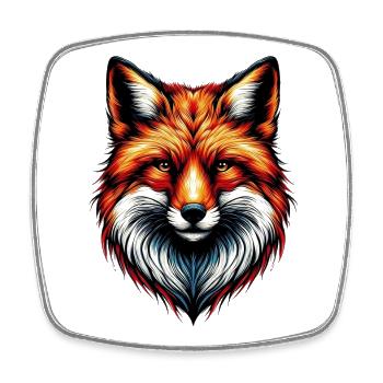 Fuchs - Viereckiger Kühlschrankmagnet - Weiß - Vorne