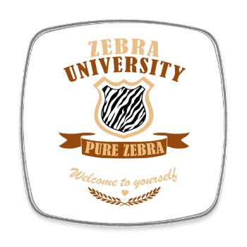 Diplome de Zèbre - Magnet carré - blanc - Devant
