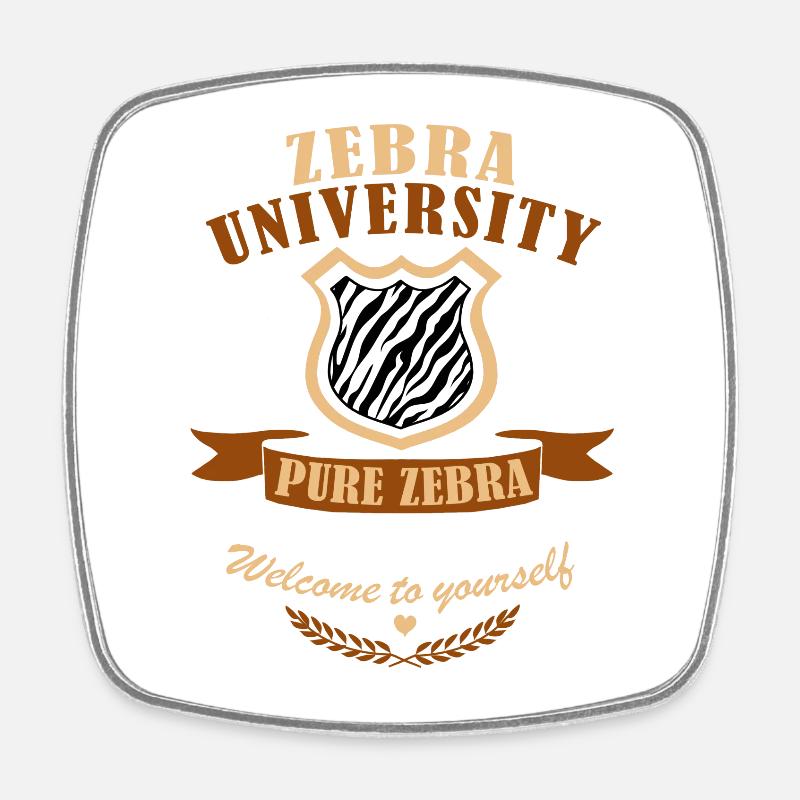 Diplome de Zèbre - Magnet carré - blanc