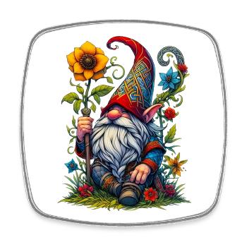 Gnome Goblin Elf - Square fridge magnet - white - Front