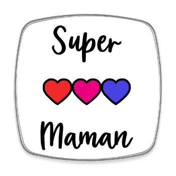 MAMA - Viereckiger Kühlschrankmagnet - Weiß - Vorne