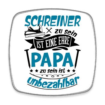 Schreiner Papa Handwerker Vatertag - Viereckiger Kühlschrankmagnet - Weiß - Vorne