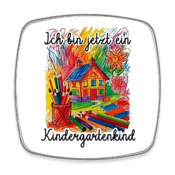 Maternelle - Magnet carré - blanc - Devant