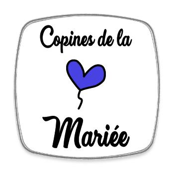 BRIDE'S GIRLFRIENDS - Square fridge magnet - white - Front