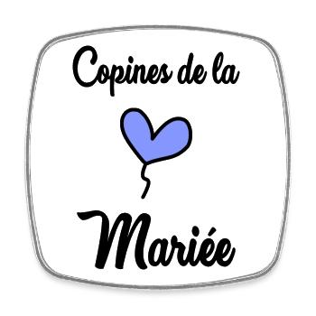 MARIEE. FUTURE MARIEE. EVJF. TEAM. TEAM MARIEE - Magnet carré - blanc - Devant