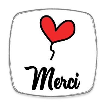 THANK YOU. THANKS. THANK YOU. ANNIVERSARY. BIRTH. - Square fridge magnet - white - Front