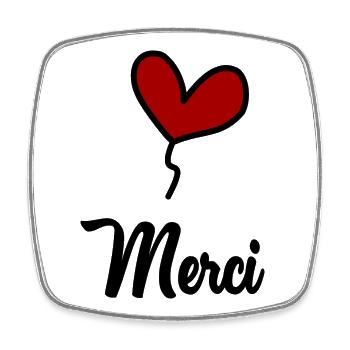 MAITRE. MAÎTRESSE. MERCI. MERCI MAÎTRESSE - Magnet carré - blanc - Devant