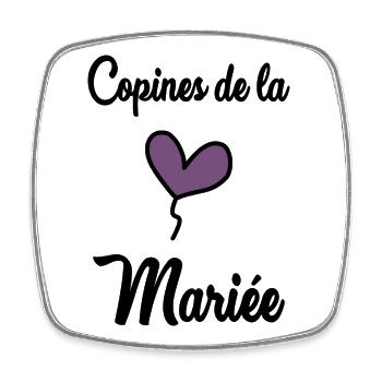 BRIDE'S GIRLFRIENDS - Square fridge magnet - white - Front