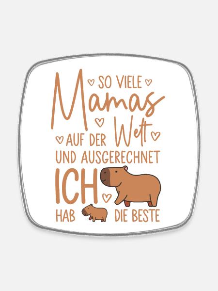So viele Mamas Beste Mama Baby Muttertag Geschenk - Viereckiger Kühlschrankmagnet - Weiß
