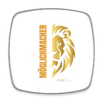 Goldenes Einhorn Team Magie - Viereckiger Kühlschrankmagnet - Weiß - Vorne