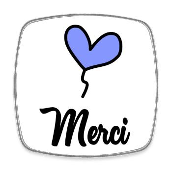 VIELEN DANK. DANKE. JAHRESTAG. GEBURT. RUHESTAND. - Viereckiger Kühlschrankmagnet - Weiß - Vorne