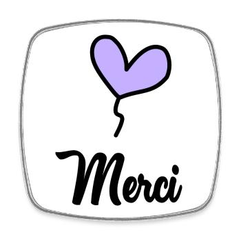 THANK YOU. MISTRESS. MASTER - Square fridge magnet - white - Front