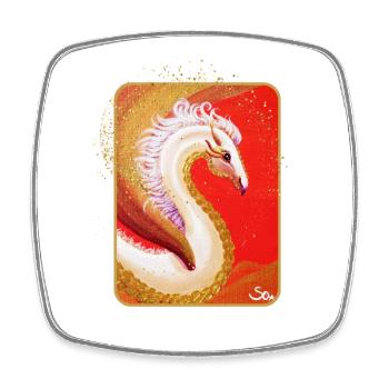 Dragon Air Dragon Funirol - Sonja Ariel von Staden - Square fridge magnet - white - Front