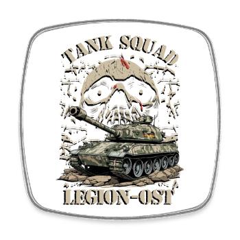 Panzer Trupp Legion-Ost - Viereckiger Kühlschrankmagnet - Weiß - Vorne