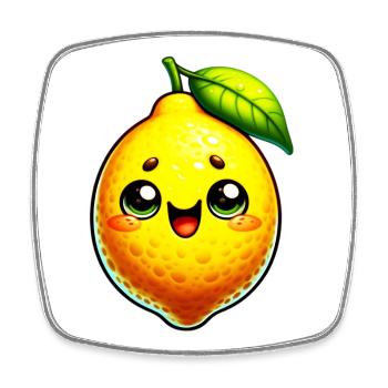 Citron Citrons - Magnet carré - blanc - Devant