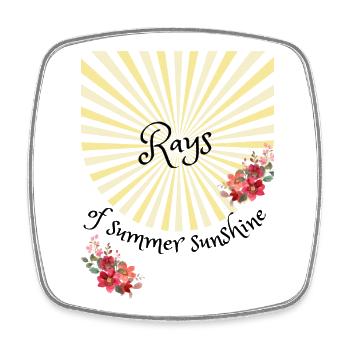 Sommer | Summer | Baum | Blüten | Sonnenschein - Viereckiger Kühlschrankmagnet - Weiß - Vorne