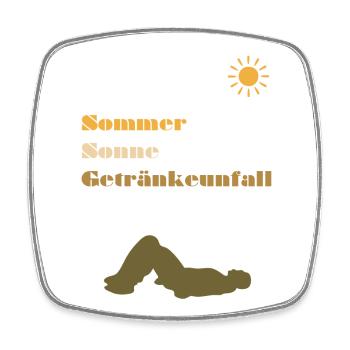 Sommer | Sonne | Getränkeunfall | Lustig | Alkohol - Viereckiger Kühlschrankmagnet - Weiß - Vorne
