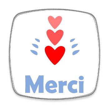 MISTRESS. THANK YOU. THANK YOU MISTRESS - Square fridge magnet - white - Front