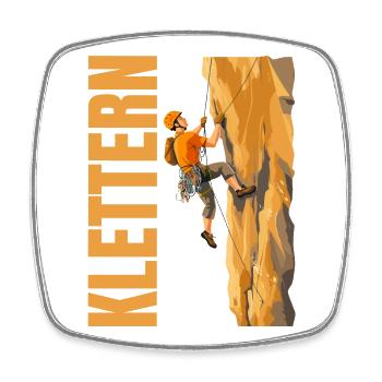 Klettern - Viereckiger Kühlschrankmagnet - Weiß - Vorne