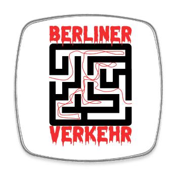 Berlin Souvenir Touristen Hauptstadt Metropole BLN - Viereckiger Kühlschrankmagnet - Weiß - Vorne