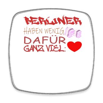 Berlin Souvenir Touristen Hauptstadt Metropole BLN - Viereckiger Kühlschrankmagnet - Weiß - Vorne