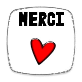 MERCI. MAÎTRESSE. MAÎTRE. MERCI MAÎTRESSE - Magnet carré - blanc - Devant