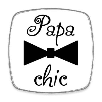 DAD. FATHER'S DAY. HAPPY FATHER'S DAY. HAPPY BIRTHDAY. - Square fridge magnet - white - Front