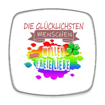 LGBTQ Trans Homosexuell Lesbisch Ehe für alle Bi - Viereckiger Kühlschrankmagnet - Weiß - Vorne