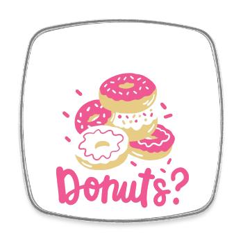Donuts Donut-Liebhaber - Viereckiger Kühlschrankmagnet - Weiß - Vorne