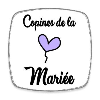 MARIEE. FUTURE MARIEE. EVJF. TEAM. TEAM MARIEE - Magnet carré - blanc - Devant
