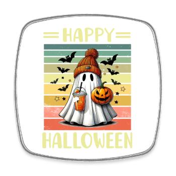 Halloween Gespenst - Viereckiger Kühlschrankmagnet - Weiß - Vorne