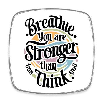 Inspirational Wisdom Typography - Square fridge magnet - white - Front